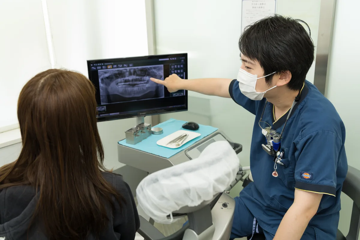 歯科用CTでの検査の様子