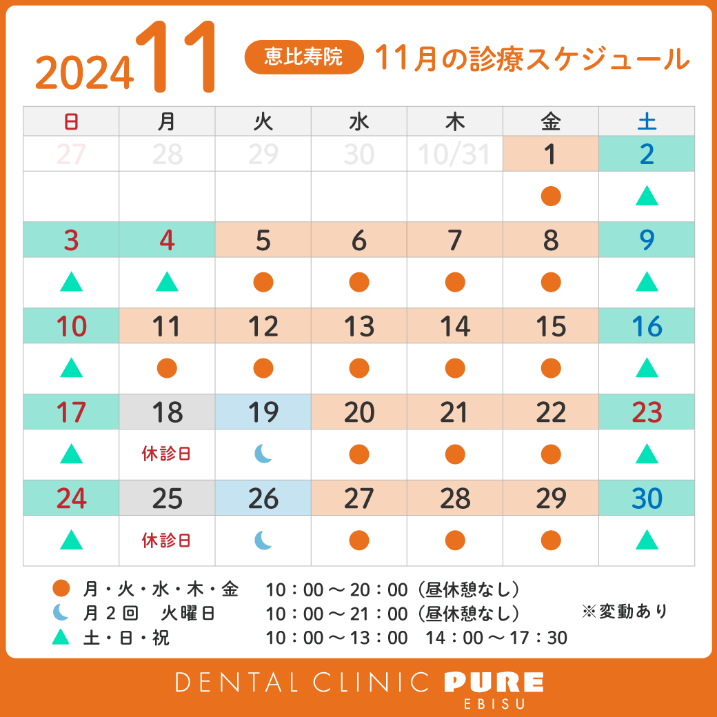 2024年11月スケジュール